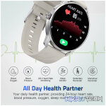 MT410 Smart Watch 1.39" HD IPX68 with BT Calls Sports HR BP BO - Black - Image 5